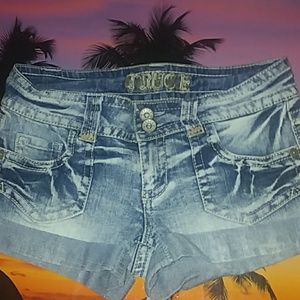 Truce Light Washed Denim Shorts
